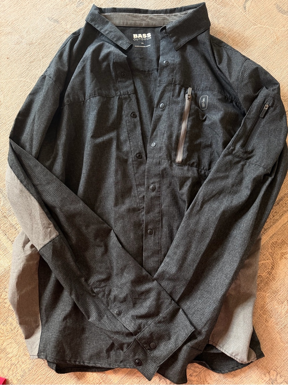 Men’s Bass Outdoor Black Lightweight Shirt